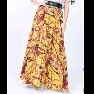 Gold Chain Print Skirt